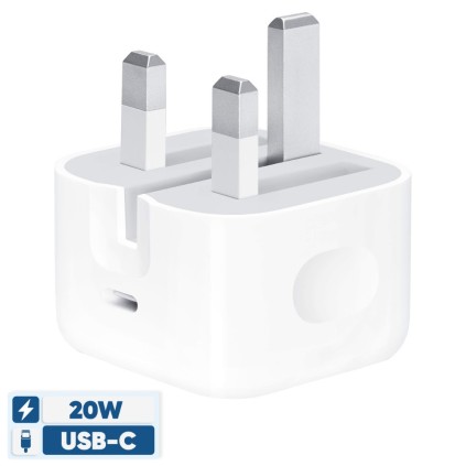 شارژر دیواری 20 وات اپل مدل 20W USB-C و تکنولوژی فست شارژ